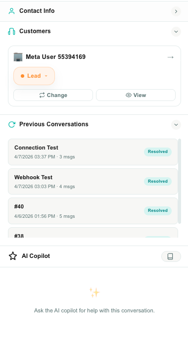 Teloring conversation right sidebar
