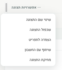תצוגות נעוצות תחת אובייקטים בסרגל הצד