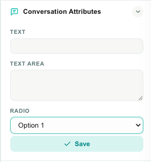 The Conversation Attributes section in the conversation right sidebar, above AI Copilot