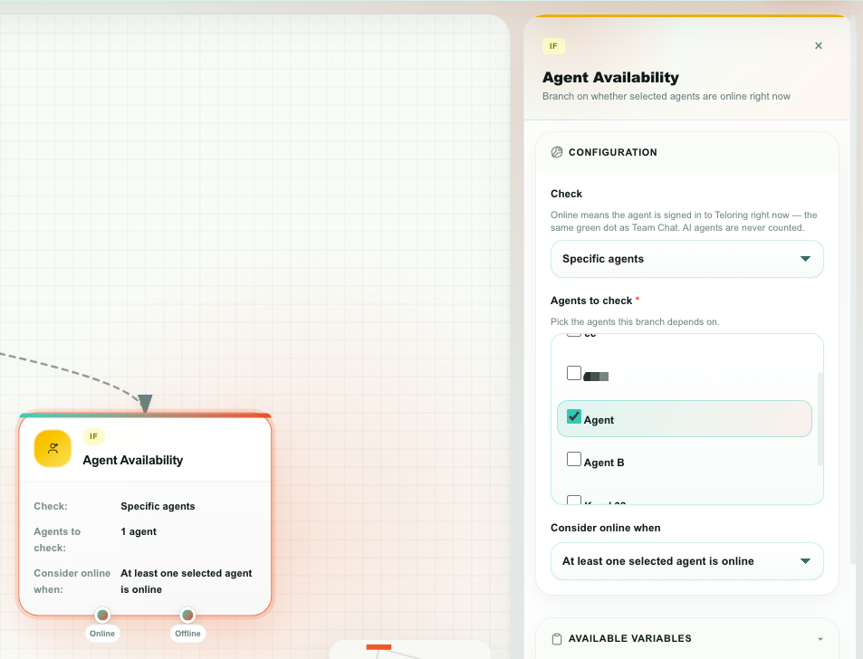 Agent Availability configuration
